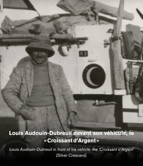 Image avec La Citroën-Kégresse K1« Croissant d’Argent » et Louis Audouin-Dubreuil et descripton d'image