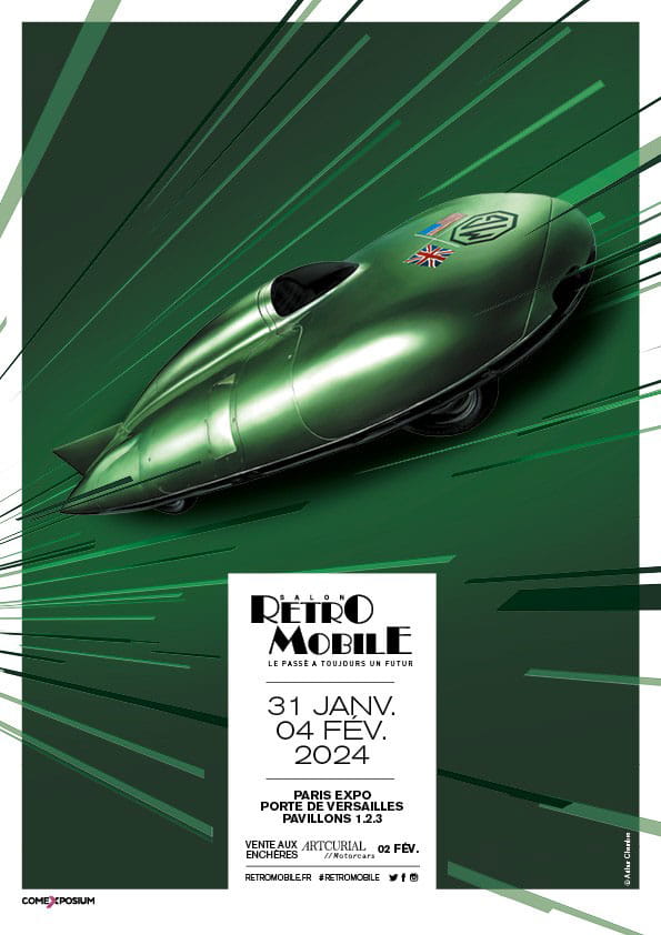 The Official R Tromobile 2024 Poster   Affiche Officielle Retromobile Mg Ex181 Img 