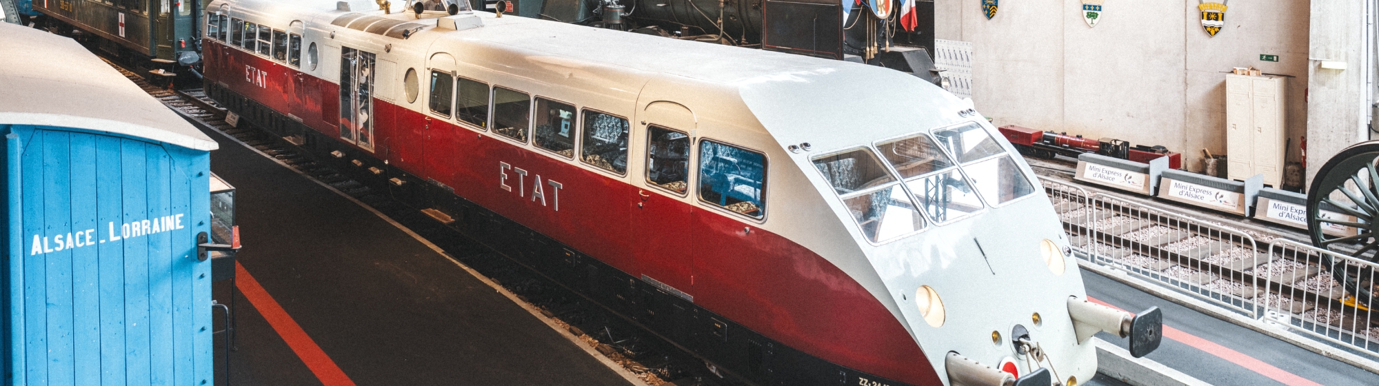 view from the floor of the Bugatti train