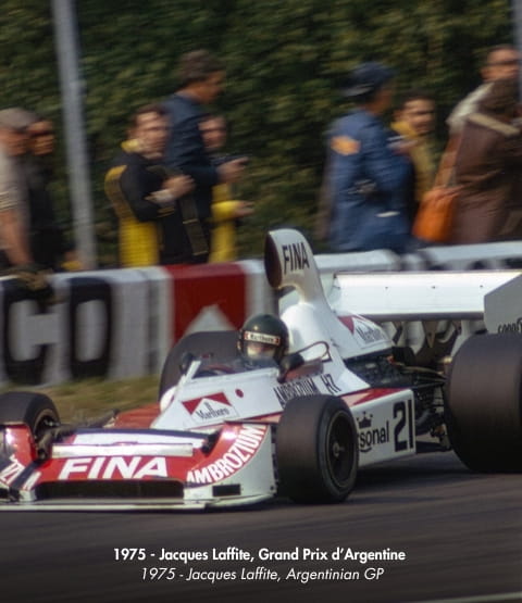 Image of an F1 car driven by Jean Lafitte during the Argentine GP