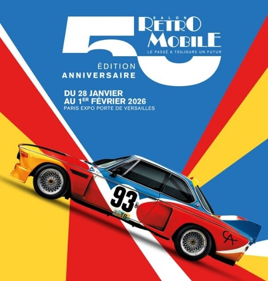 poster for the 50th anniversary of the Retromobile show