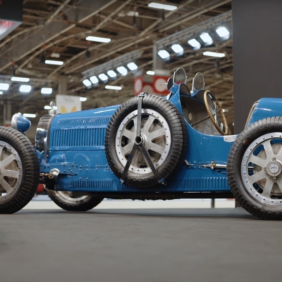 The Bugatti Type 35 Grand Prix on display at Rétromobile 2024 show