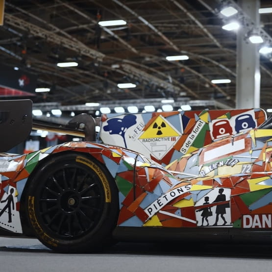 Art car by Fernando Cosat exhibited at the 2024 edition of the Rétromobile show