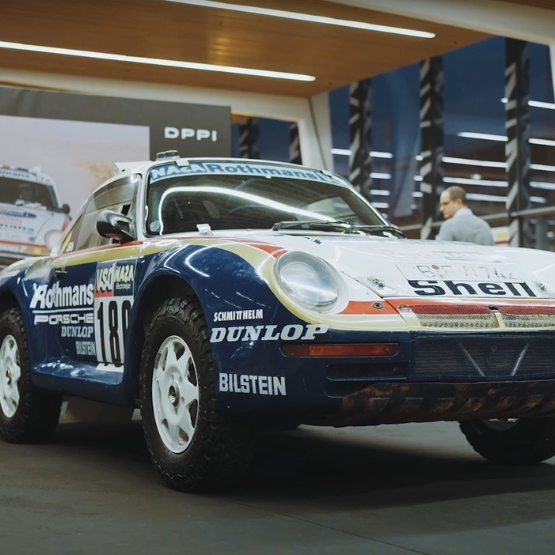 Porsche 959 de René Metge exposé lors du salon Rétromobile 2024