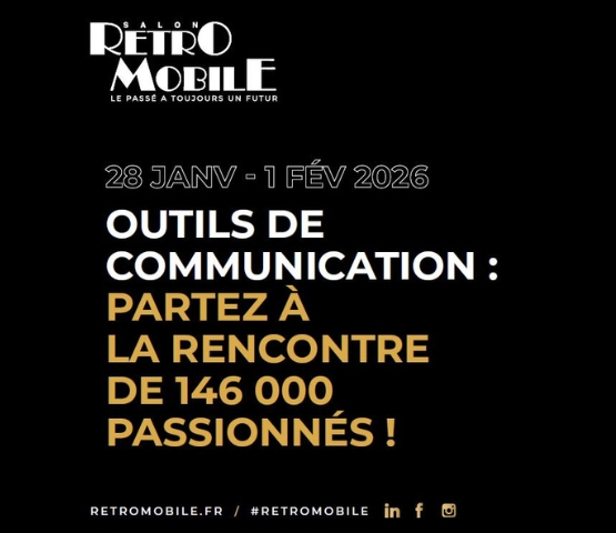 Infographic communication tool for Rétromobile 2026 FR