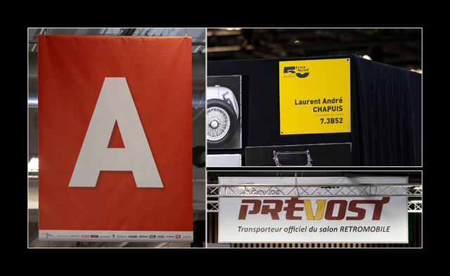Photographs of commercial signage inside the show