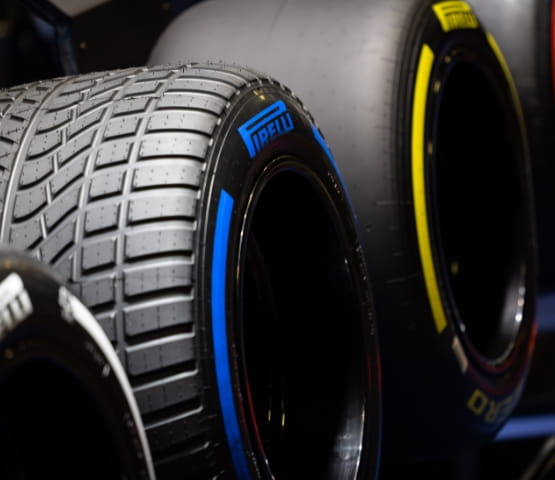 bleu, yellow and white french formula one tires