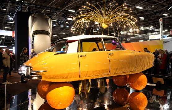 DS ballons in the Rétromobile 2025 exhibition