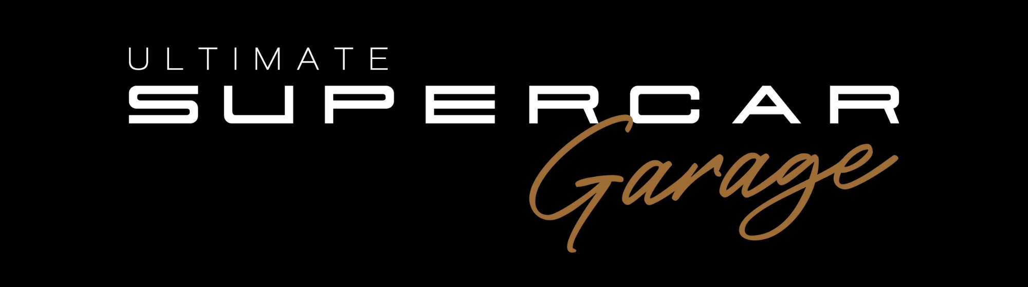 Logo Ultimate Supercar Garage sur fond noir
